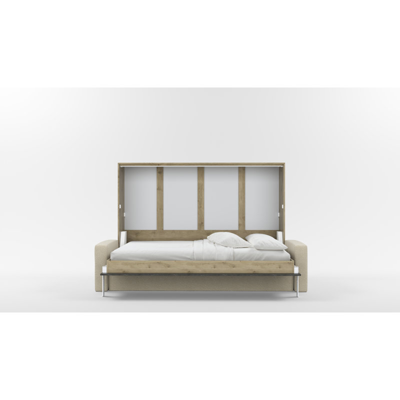 Neidelin Upholstered Bed, Beige/Grey/Cream