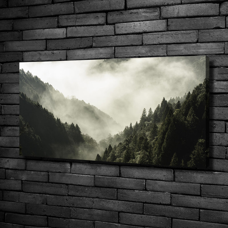 Fog Over The Forest - Wrapped Canvas Print