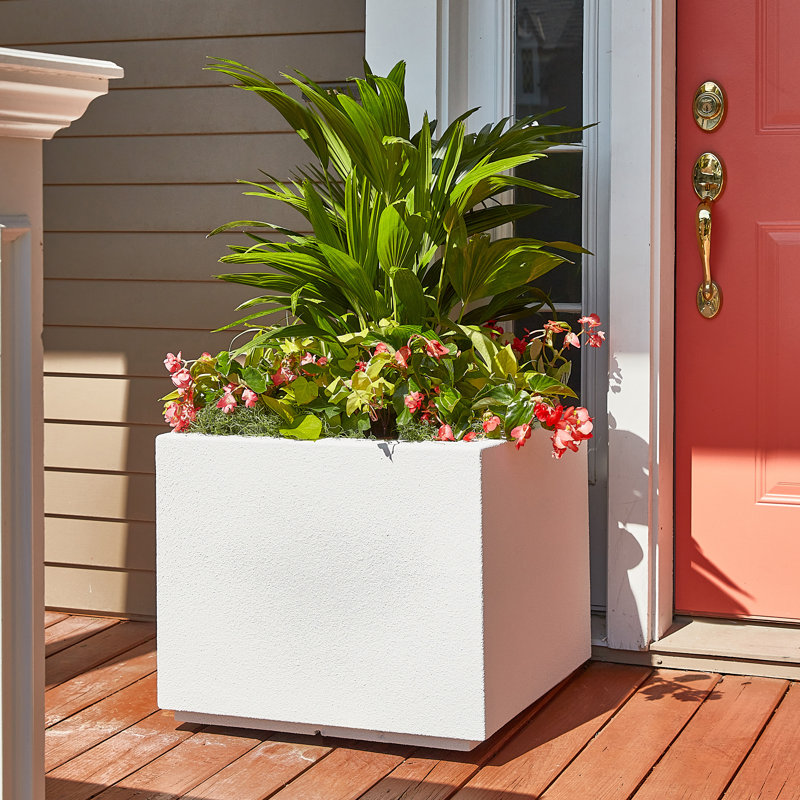 Milan Polymer Planter Box, Black Granite