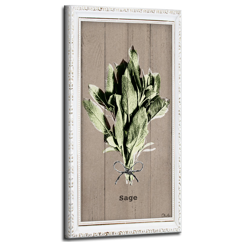 «Sage», impression sur toile tendue beige, H 16 po x l 8 po x P 1,5 po