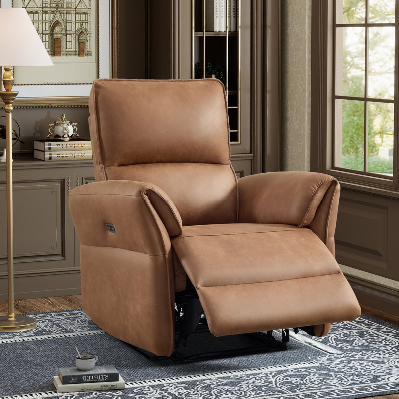 Fauteuil inclinable électrique rembourré de 33,5 po de largeur avec ports USB et Type-C (ensemble de 2)