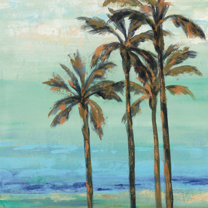 "Copper Palms I" par Silvia Vassileva, reproduction d’art sur toile, H 30 po x l 20 po