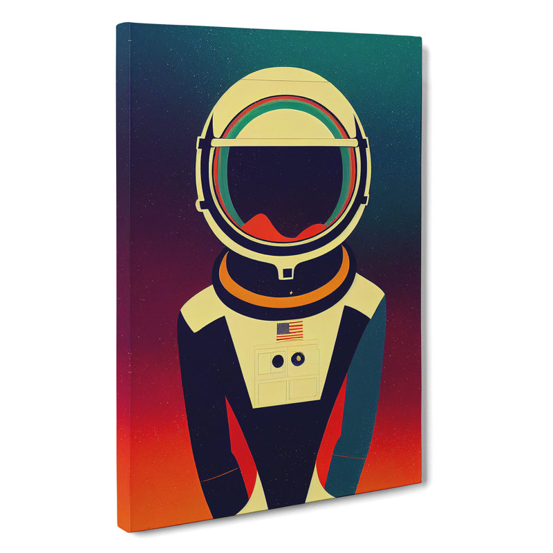 Astronaut Pop Art No.8 - Wrapped Canvas, 76cm H x 50cm W x 3cm D