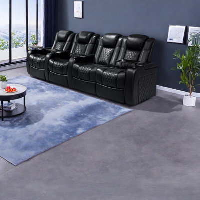 Fauteuils inclinables de luxe Nappa, conception réglable et moderne pour le cinéma maison