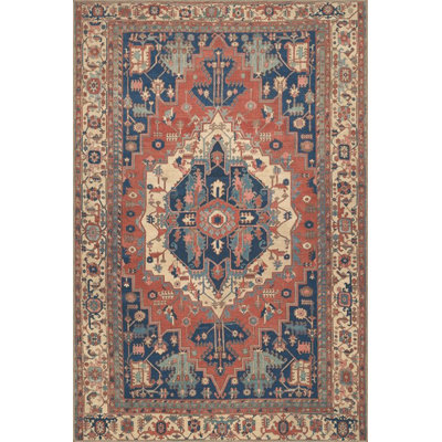 Beige Traditional Motif Pattern Vintage Decorative Rug Machine Washable