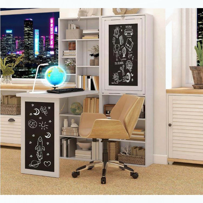 Bureau convertible pliable avec tableau noir