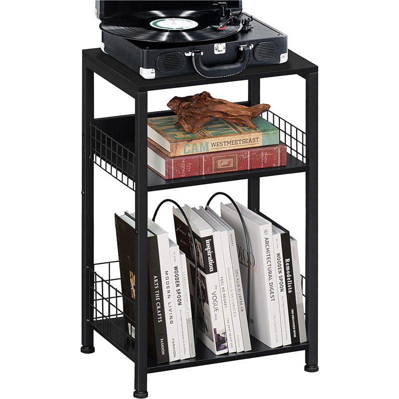 25.67'' H Media Shelves, Black