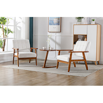 Accent Chairs Set Of 2 With Side Table
