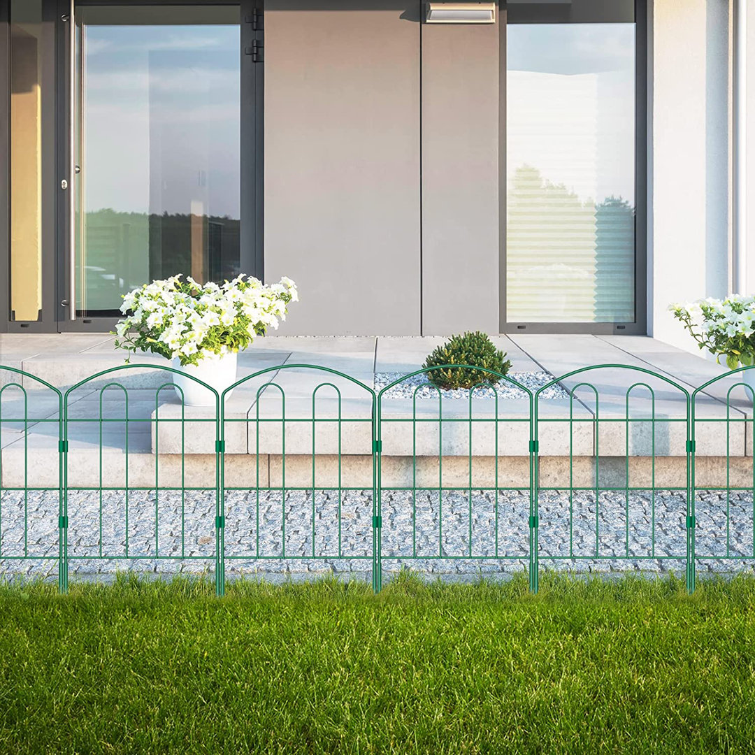 23'' H x 13'' W Green Steel Fence Panels Included (Set of 28) Haitral