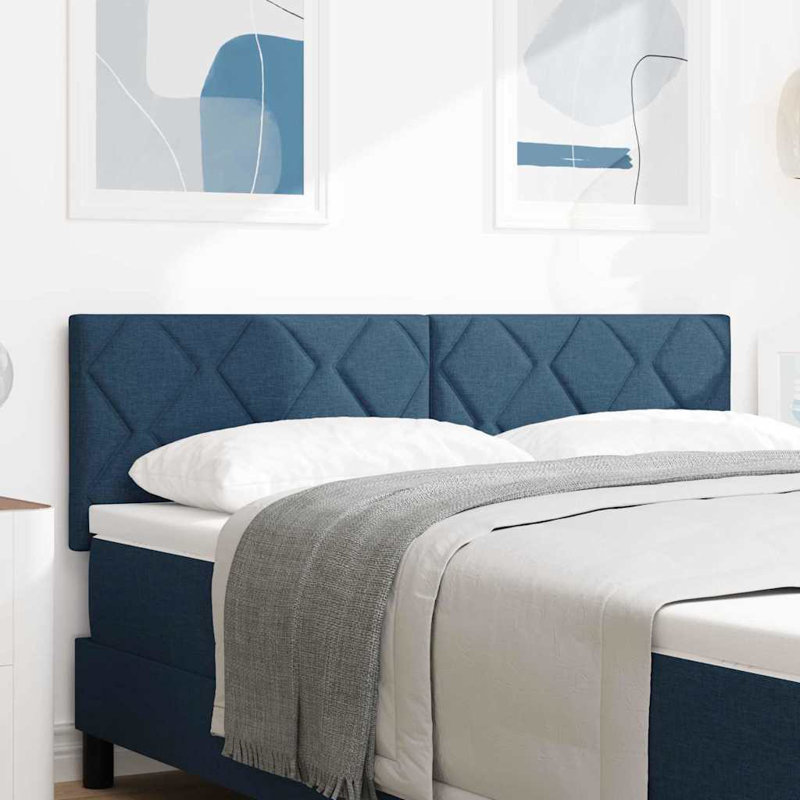 Headboard, Blue, 128cm H x 160cm W x 7cm D