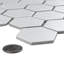 Carreau de mosaïque en porcelaine blanche et hexagonale 10-7 / 8 "x 12-5 / 8" Hudson due