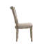 Chaise d'appoint sans accoudoirs avec pieds tournés gris Rufus