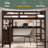 Full Size Loft Bed With Drawers And Desk, Wooden Loft Bed With Shelves-499115531