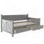 Lit de jour moderne de style rustique avec tablettes de rangement et tiroir-1738374771