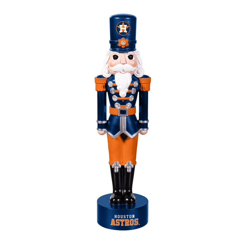 Casse-noisette lumineux sous licence officielle MLB, 30 cm de hauteur, Houston Astros