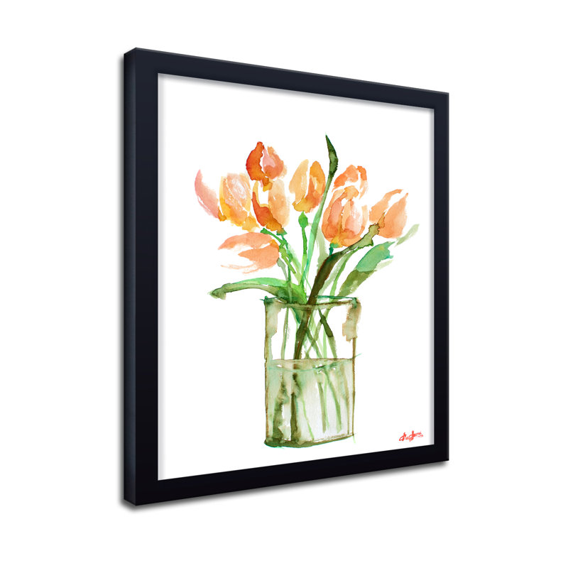 'Tulips No.3' Framed Print Wall Art, 30" H x 24" W x 1" D