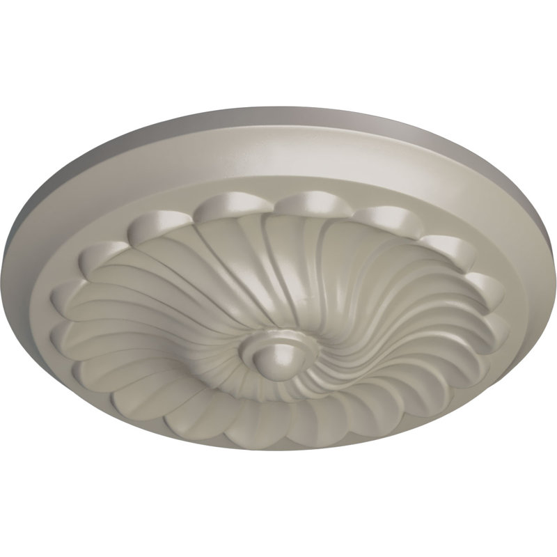 Médaillon de plafond en spirale Endurathane, Blanc perle