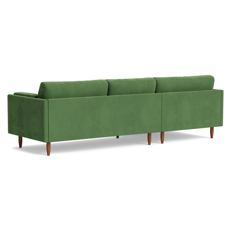 Skinny Fat Chaise Sectional, Left Hand Facing, Performance Velvet - Ivy