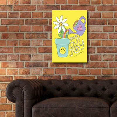  «Pour Out Joy» par Club Daydream, art mural en verre acrylique, 16 po x 24 po
