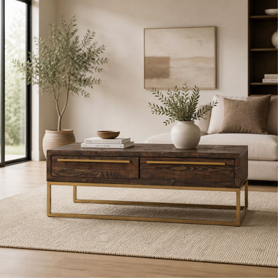 Table basse - Taupe - Style transitionnel
