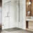Pacifica 34" W x 46" D x 73" H Hinged Frameless Shower Enclosure with 3/8  Clear Glass-50816878