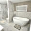 Carreau de mur et de plancher en porcelaine aspect bois 24 po x 48 po Marqueterie-89069362