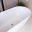 Baignoire de trempage autoportante 59 po en acrylique blanc brillant 59 po