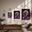 Iridescent Rabbit at Dusk Retro - Framed Print-87020872-87020870