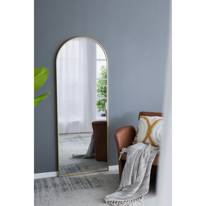 28X1x74" Celine Gold Arch Body Mirror, Gold 