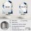 Coastal Minimalism Boho Pattern - Abstract Modern Asymmetrical Decorative Wall Mirror-958574369