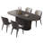 70" Modern Oval Black Dining Table Set with 4 Chairs for Kitchen, Bar, Living Room-1768396270-1768396264