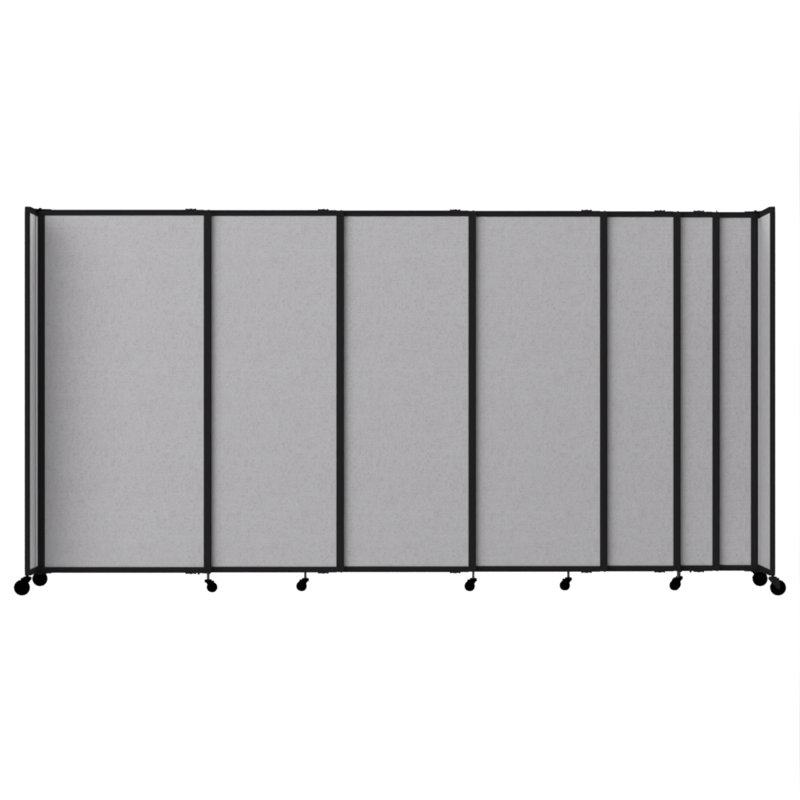 Cloison portative coulissante en tissu StraightWall, H 60 po x l 186 po x P 1 po, Ardoise