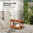 24" Waterproof HIPS Shower Bench, All-Weather Shower Stool, 400 lbs Weight Capacity, Non-Slip Feet, Teak-75284261-75284260