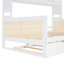 Lit de jour pleine grandeur avec lit gigogne simple et armoire à tablettes, bois attrayant en bois massif au design attrayant-893604222-893604223