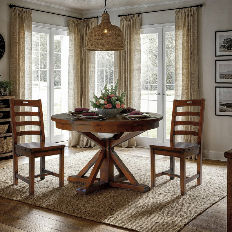 Centerville 19'' H Pine Solid Wood Side Chair, Brown