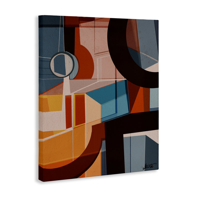 Toile de la collection Angled Shapes, design par Ishita Banerjee, H 48 po x l 36 po