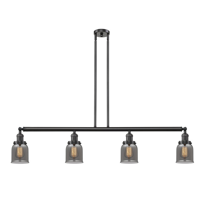 Lemaster 4 - Light Kitchen Island Pendant, Polished Nickel, Plated Smoke