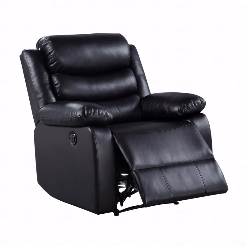 Cuir synthétique noir revêtu de cuir avec fonction d'inclinaison électrique