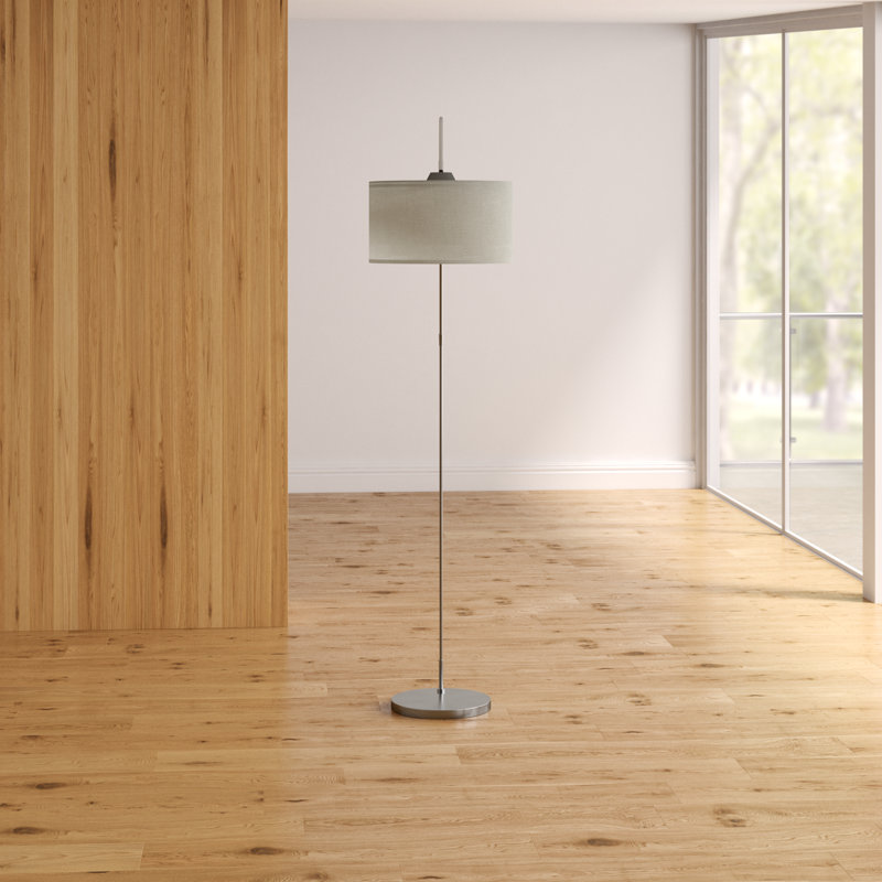Ailn 81'' Brushed Steel Arched Floor Lamp