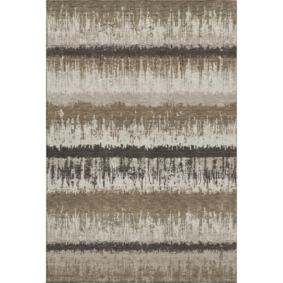Premium Machine Washable Jahnke AMF1013 Stripes Rug