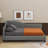 L-Shaped Linen Daybed With Solid Wood Legs-944553626-944553629