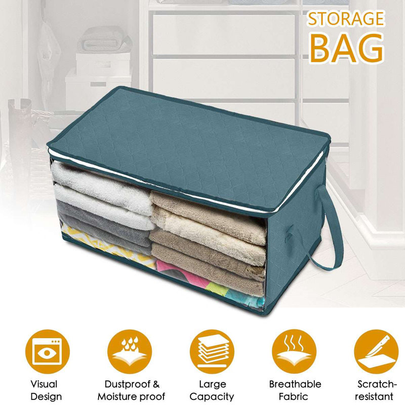 Ebern Designs Kokitus Fabric Storage Bag, Blue