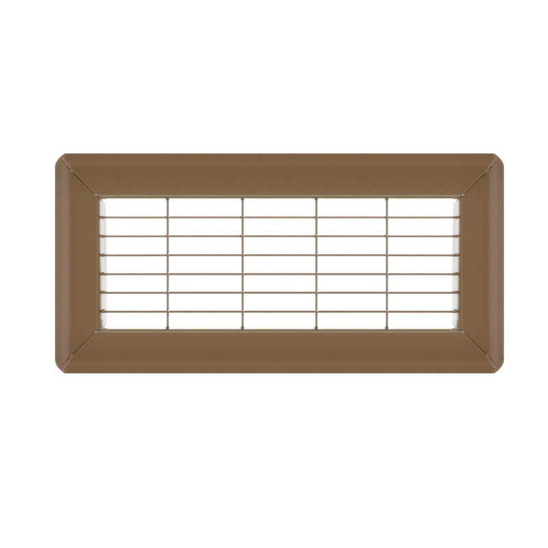 Gril de plancher brun de gros calibre, H 0,9 po x l 4 po x L 10 po
