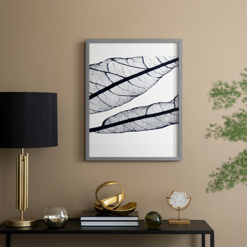 Floral XXXV Framed Print - Ready To Hang , Grey, 20" H x 16" W