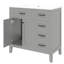 Meuble-lavabo 36 po avec lavabo, armoire de salle de bain avec tiroirs, structure solide et panneau de fibres à densité moyenne-1007106240