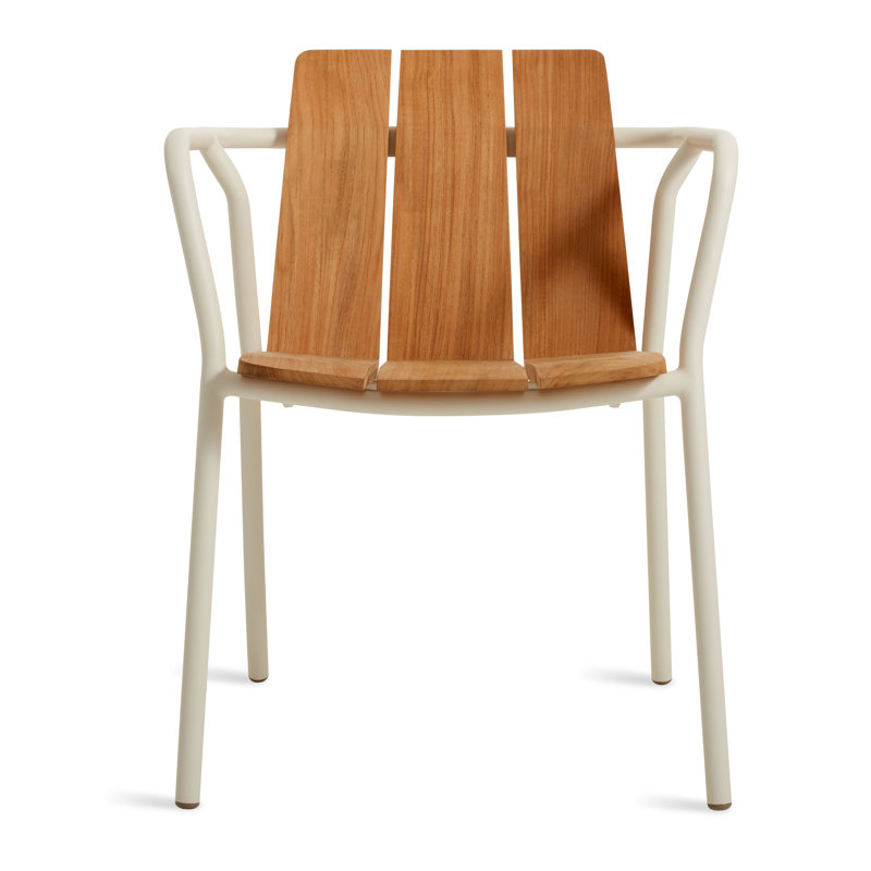 Offline Outdoor Teak Dining Armchair, White