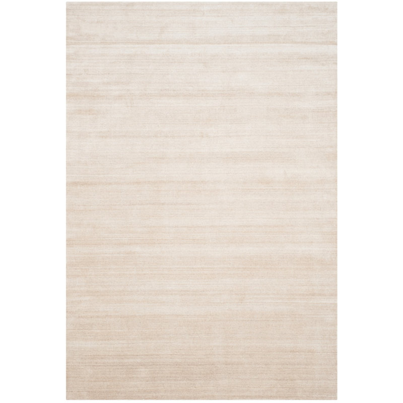 Tapis beige tissé à la main Lavonia, Rectangle de 6 pi x 9 pi