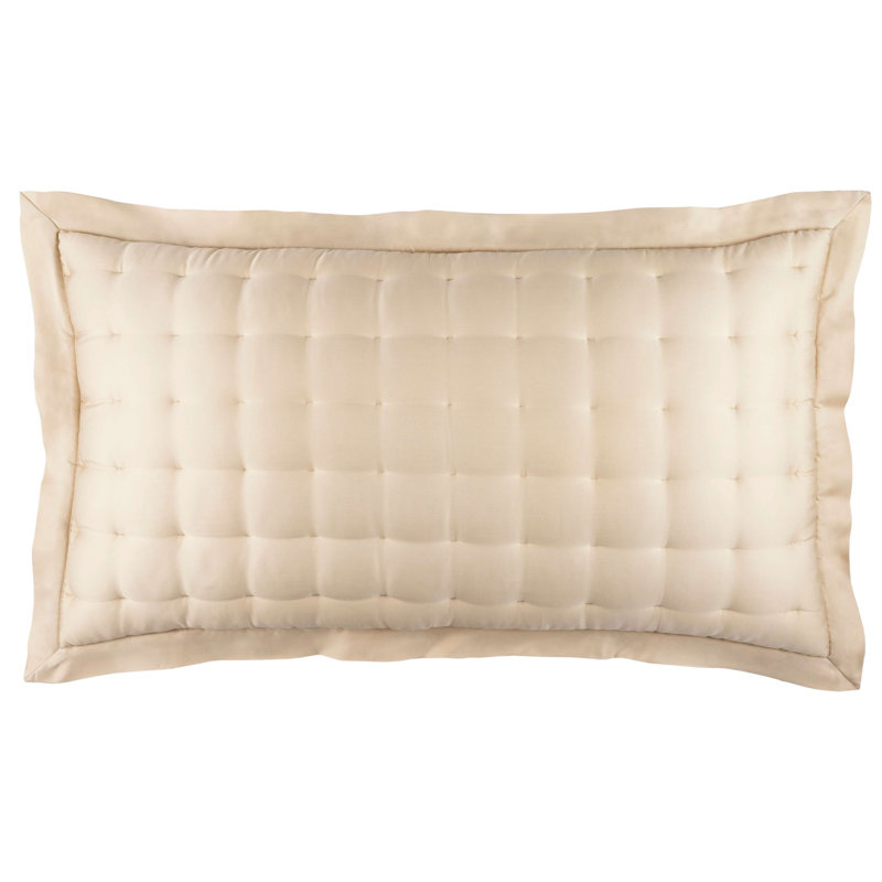 Silken Solid Puff Sham, King, Blue