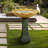 Cherysse Concrete / Cement Pedestal Birdbath