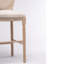 Ensemble de 2 tabourets de bar en bois avec dossier rembourré French Country